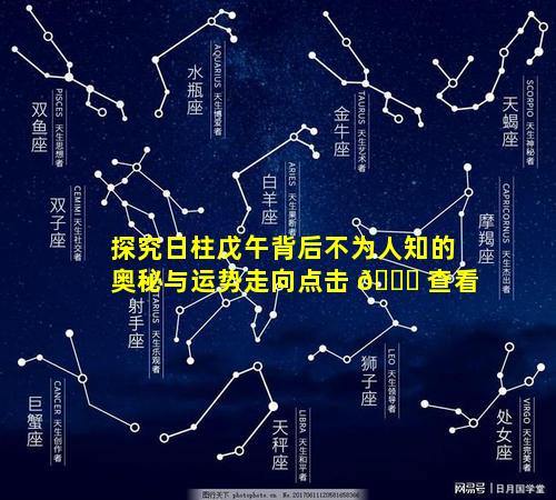 探究日柱戊午背后不为人知的奥秘与运势走向点击 🐅 查看